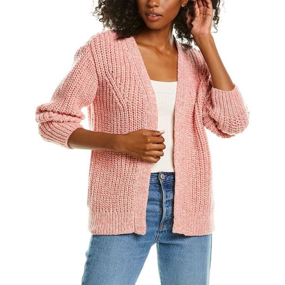 Knitss Womens Chow Wool Cardigan Pink 